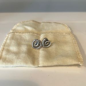 James Avery Sterling Silver Heart Earrings